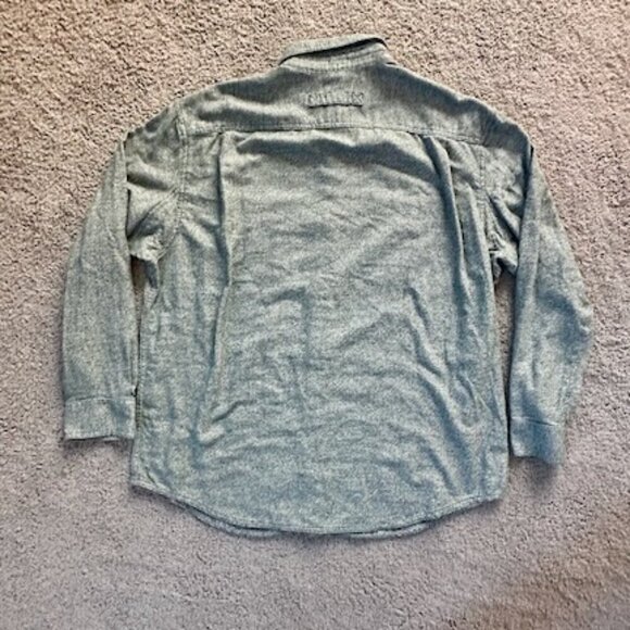 Duluth Trading Free Swingin Flannel Relaxed Fit Shirt Mens -Green - Men's Sz. XL - Picture 9 of 10